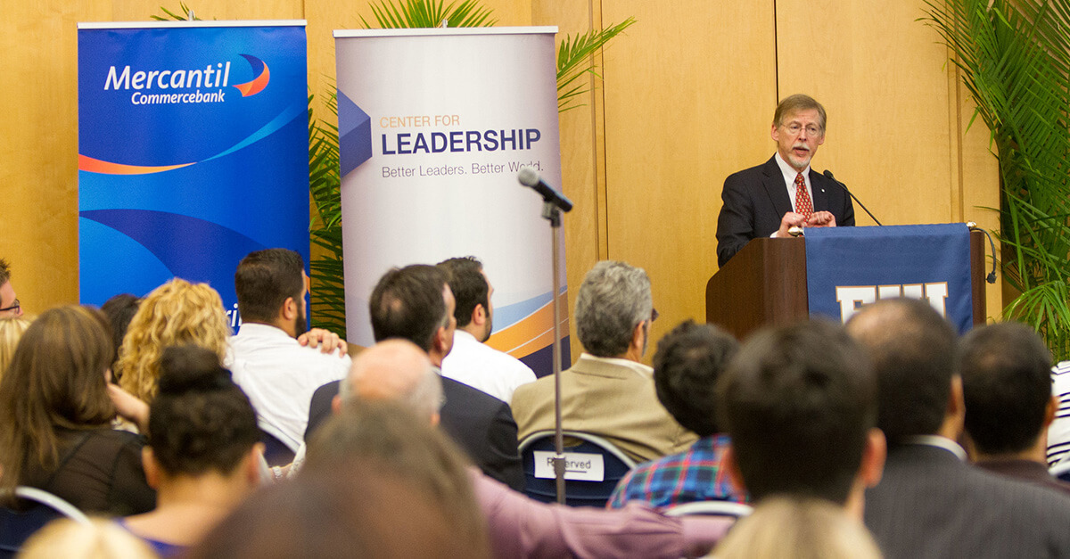 Phil Rosenzweig speaking at FIU